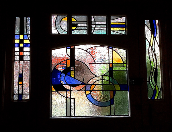 Deko Studio original stained glass in italian futurist style